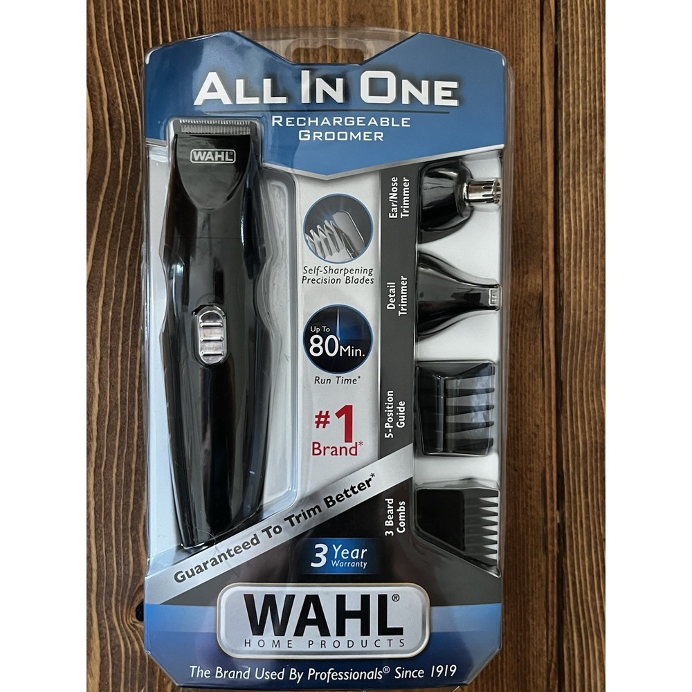 New Wahl All-in-One Rechargeable Beard Trimmer 9685-200 Cordless Grooming Kit